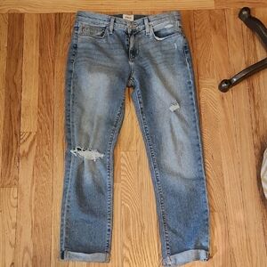 Hudson Jeans Krista Straight Crop With Roll Cuff Size 29